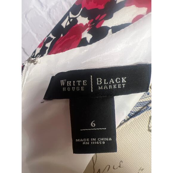 White House Black Market Fit and Flare Cocktail Dress Women Size 6 - Picture 9 of 9